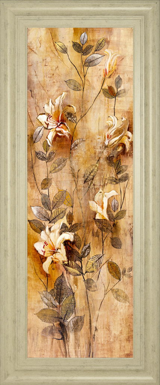 Candlelight Lilies I By Douglas – Framed Print Wall Art – Beige