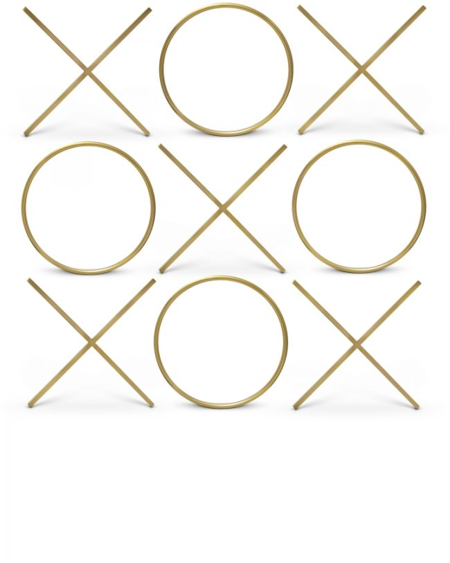 Meridian XOXO Wall DÃ©cor in Gold Stainless Steel 432