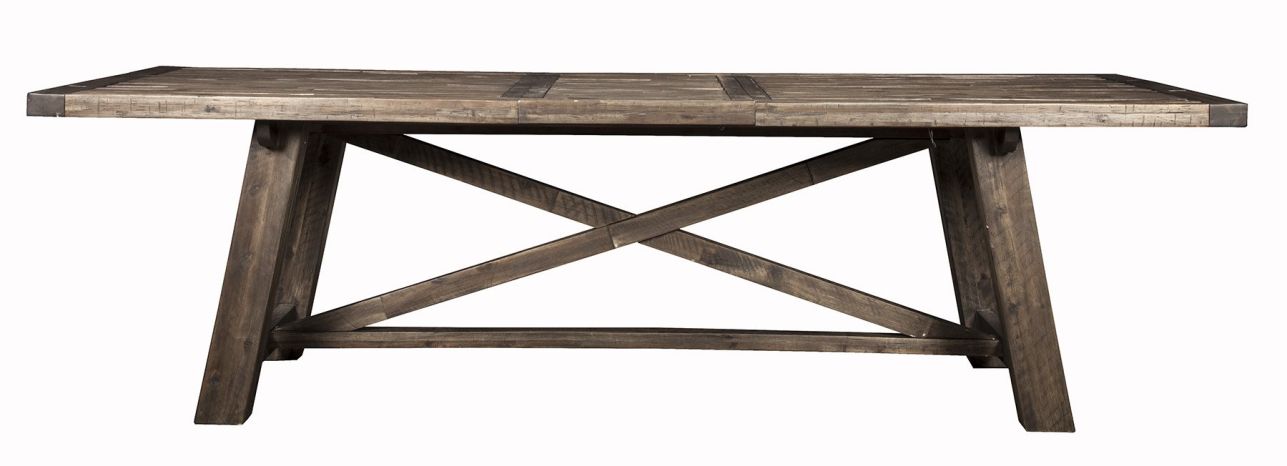 Alpine Furniture Newberry Extension Dining Table in Salvaged Grey 1468-22