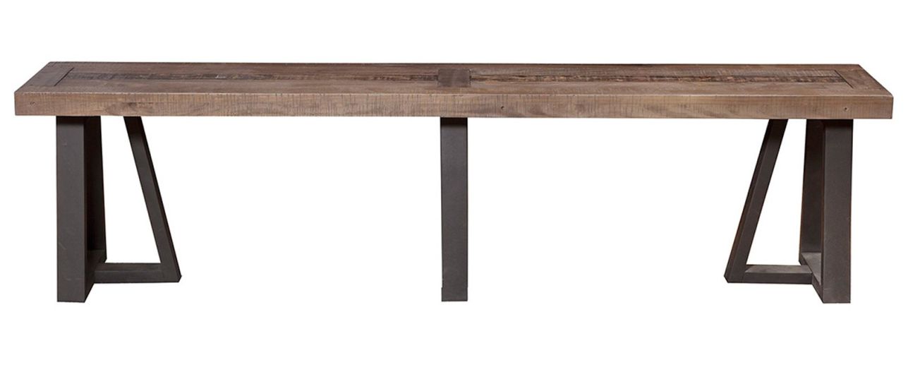 Alpine Furniture Prairie Dining Bench in Natural and Black 1568-03