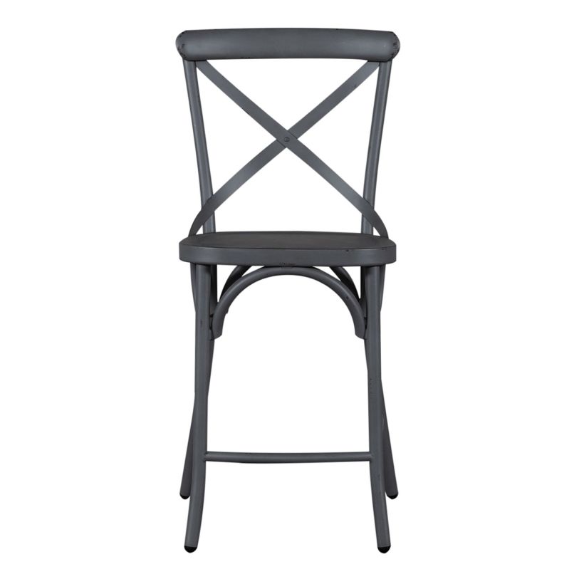 Liberty Furniture Vintage Series X Back Counter Chair in Grey 179-B300524-GY CLOSEOUT  EST SHIP TIME APPX 4 WEEKS