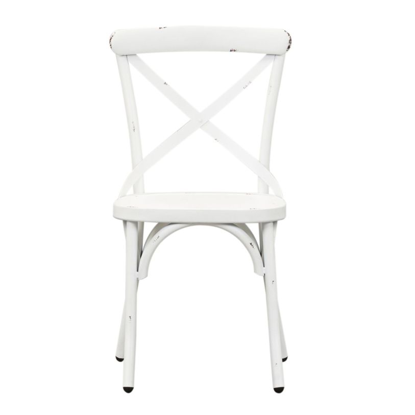 Liberty Furniture Vintage Series X Back Side Chair in Antique White 179-C3005-AW (Set of 2) CLOSEOUT  EST SHIP TIME APPX 4 WEEKS