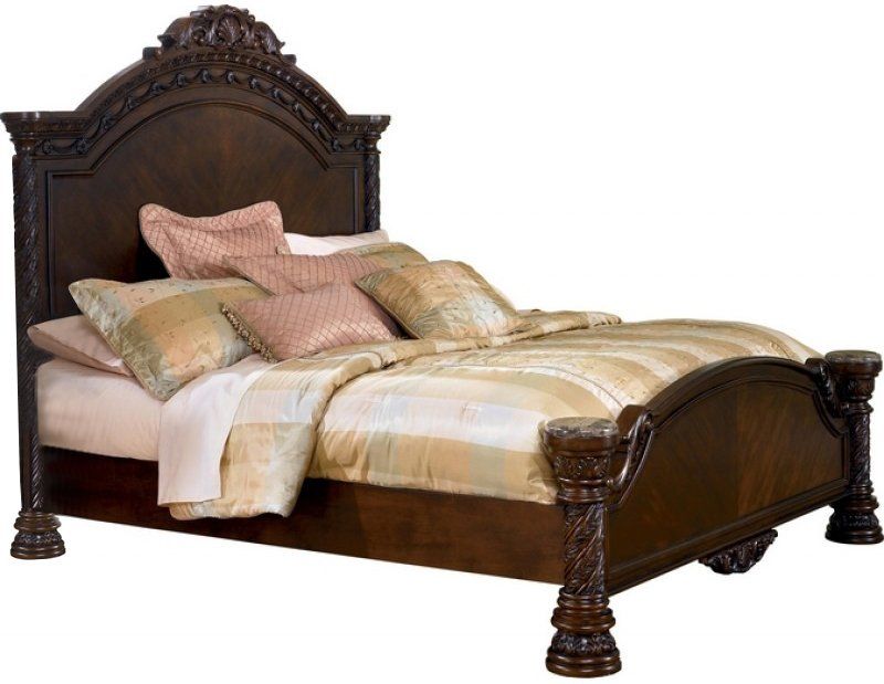 North Shore King Panel Bed in Dark Wood (1 Left In Stock)