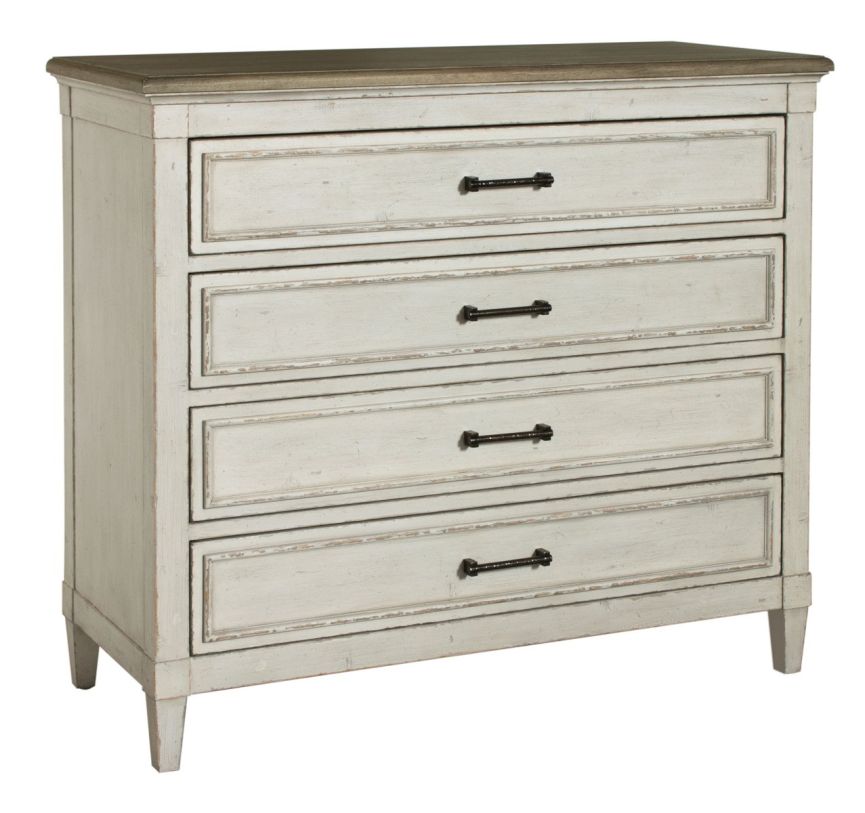 Bassett Furniture Bella 4 Drawer Chest in White  2572-0257Z