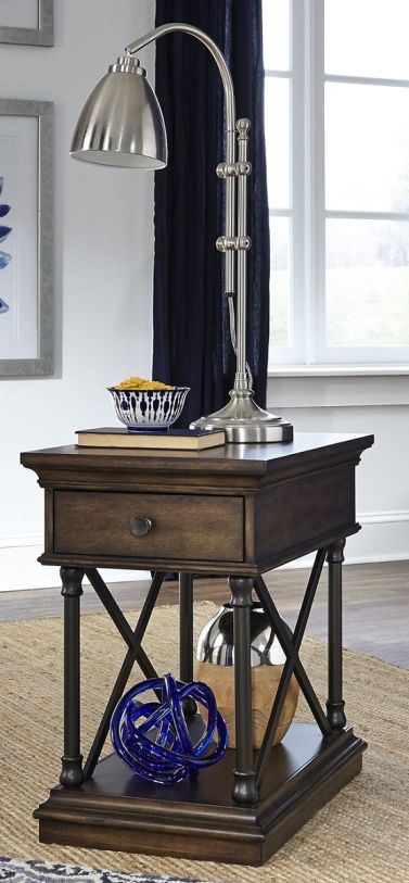 Liberty Furniture Tribeca Chairside Table in Cordovian Brown 315-OT1021  EST SHIP TIME APPX 4 WEEKS