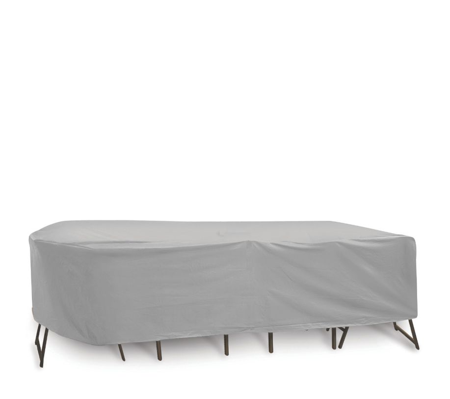 PCI 60″-66″ Oval/Rectangular Table & 6 HighBack Chairs Combo Cover in Gray (Umbrella Hole) 1144