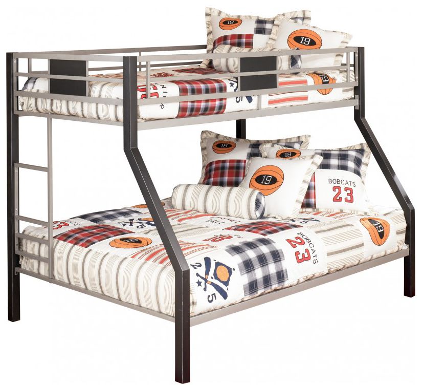 Dinsmore Twin/Full Bunk Bed in Black/Gray B106-56