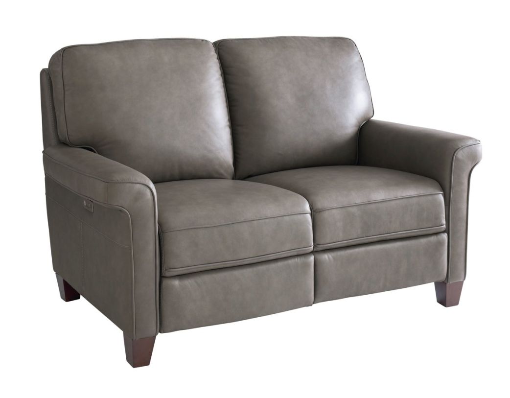 Club Level by Bassett Furniture Dixon Motion Loveseat with Power in Granite 3744-P42G