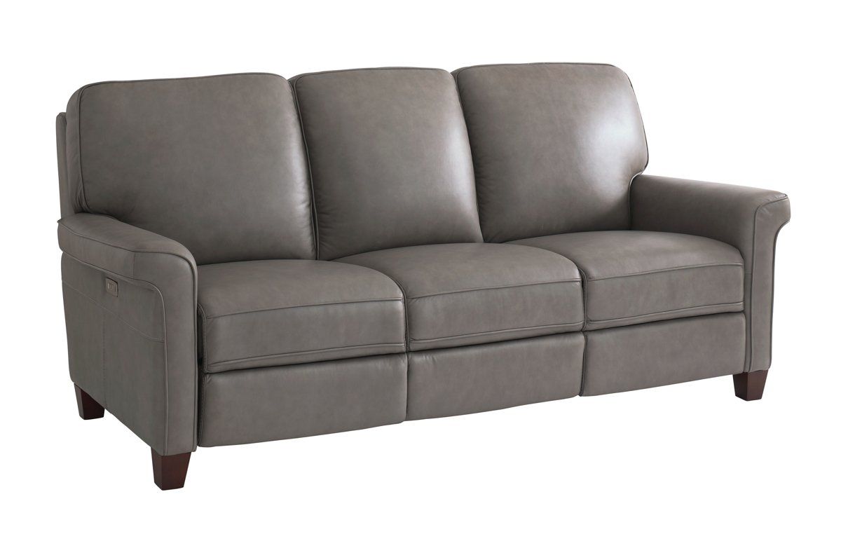 Club Level by Bassett Furniture Dixon Motion Sofa with Power in Granite 3744-P62G