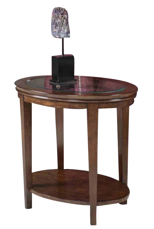 Kincaid Elise Solid Wood Oval End Table in Amaretto 77-020