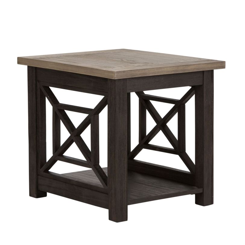 Liberty Heatherbrook End Table in Charcoal and Ash 422-OT1020  EST SHIP TIME APPX 4 WEEKS