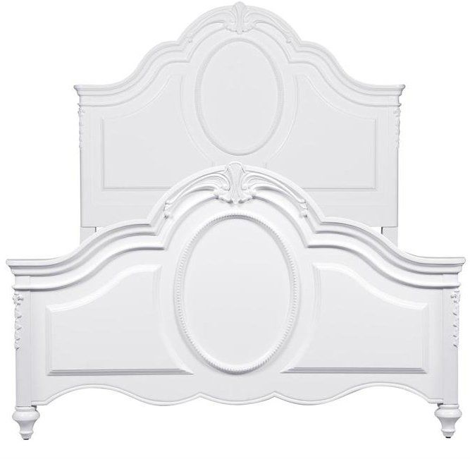 Samuel Lawrence SweetHeart Twin Panel Bed in Bright White CLOSEOUT