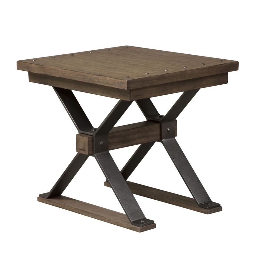 Liberty Sonoma Road End Table in Weathered Beaten Bark 473-OT1020  EST SHIP TIME APPX 4 WEEKS