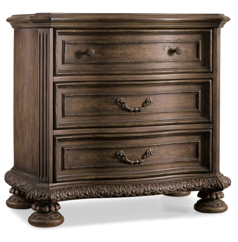 Hooker Furniture Rhapsody Three Drawer Nightstand in Medium Wood 5070-90016