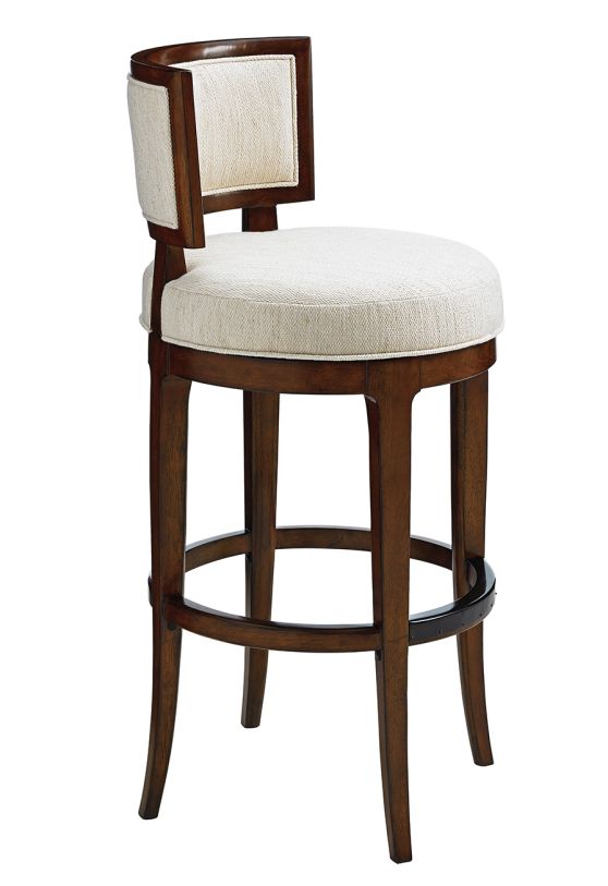 Tommy Bahama Home Island Fusion Macau Swivel Bar Stool in Dark Walnut (Set of 2) 556-816-02  PROMO