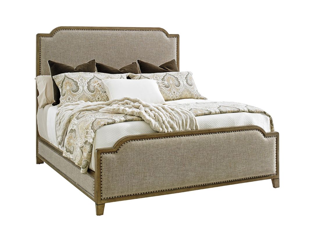 Tommy Bahama Home Cypress Point Queen Stone Harbour Upholstered Bed 01-0561-143c  PROMO