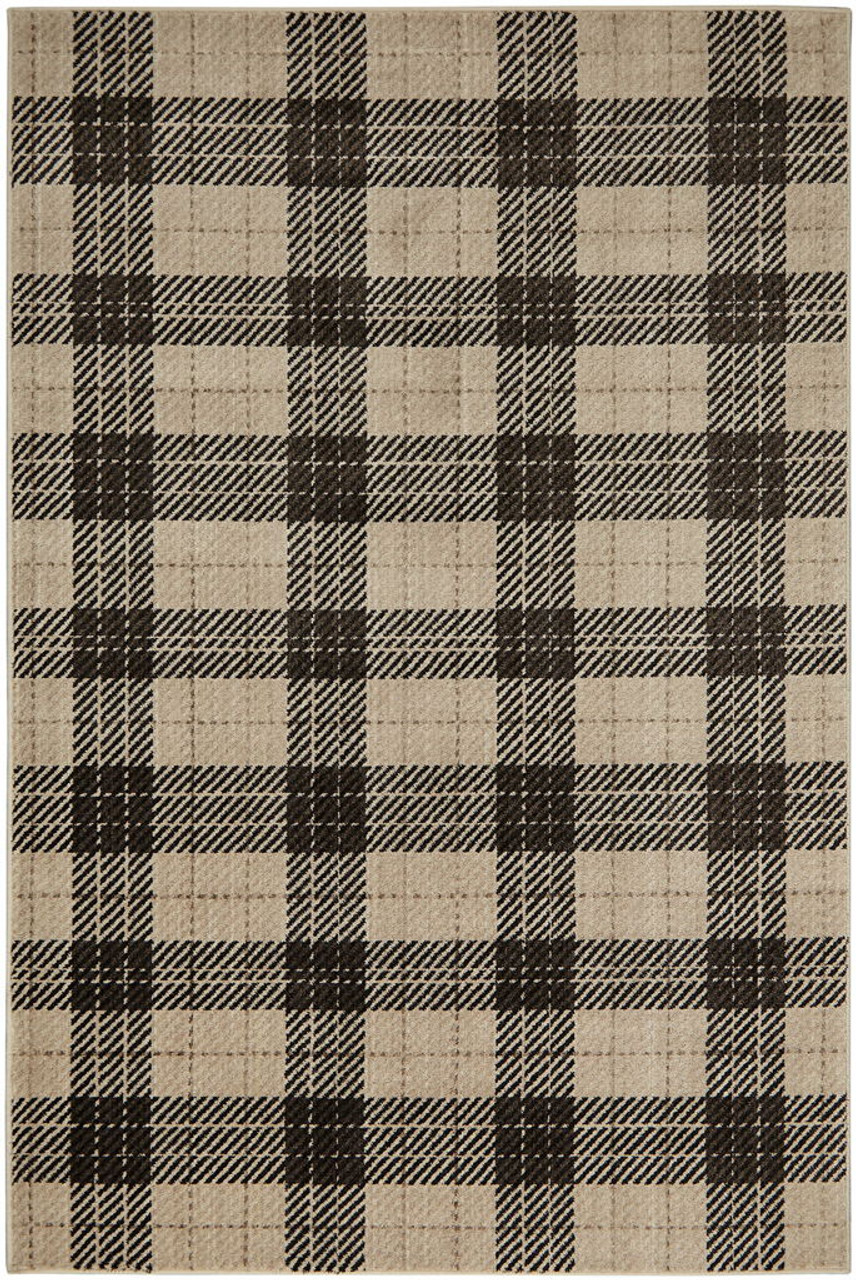 Kendrick – 5′ x 7′ Plaid Area Rug – Charcoal