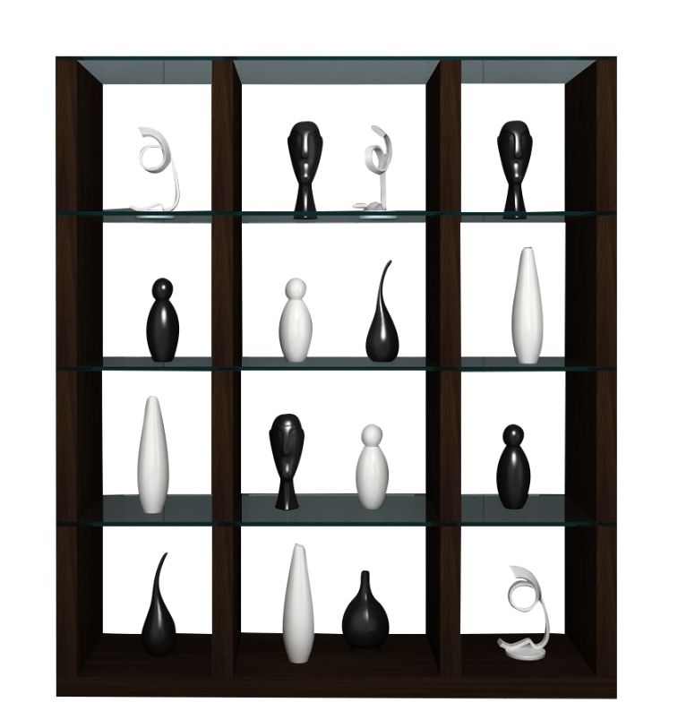 J&M Float Dining Display Wall in Dark Oak 17706