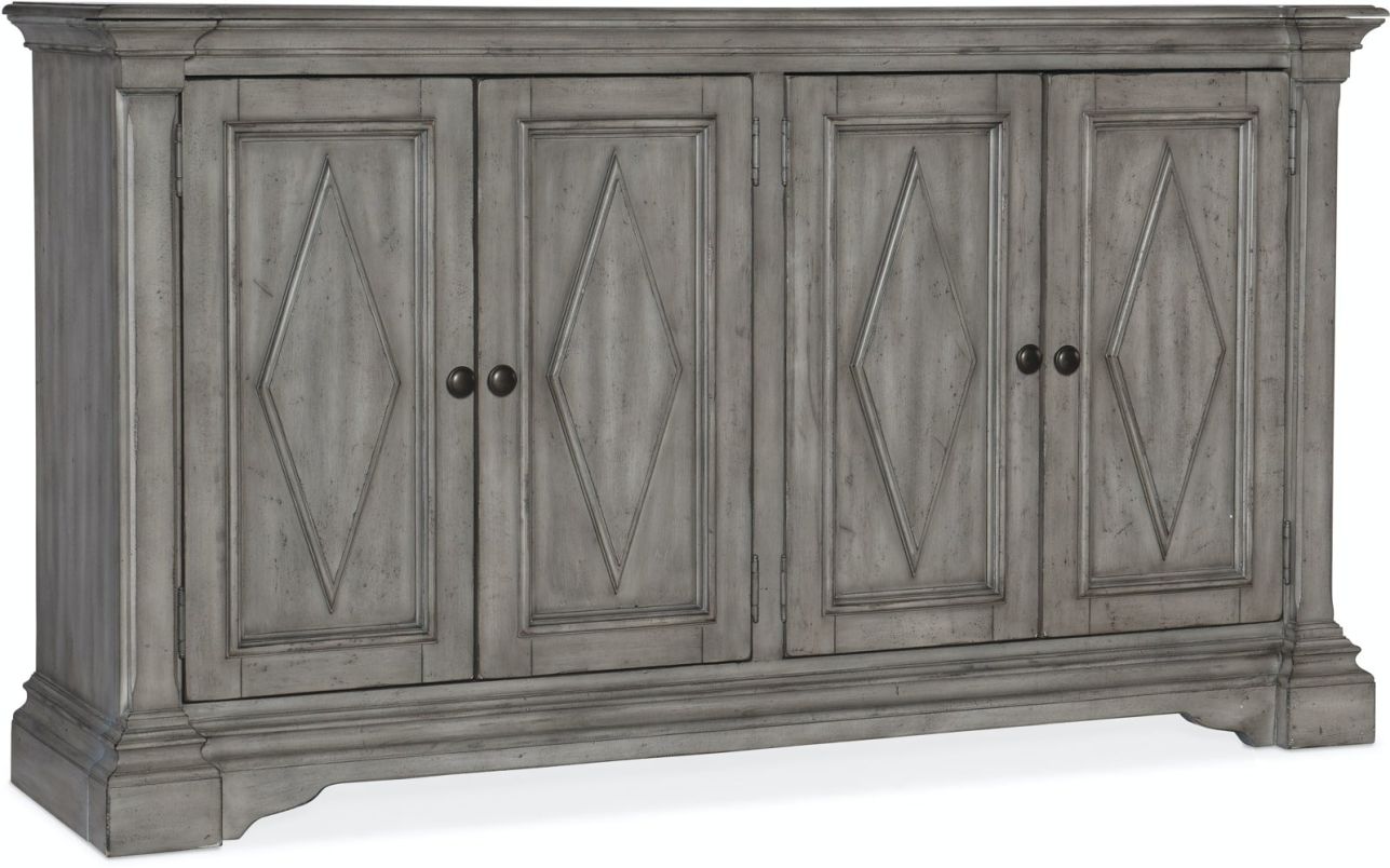 Hooker Furniture Commerce and Market Four-Door Cabinet in Gray 7228-55008-95 PROMO