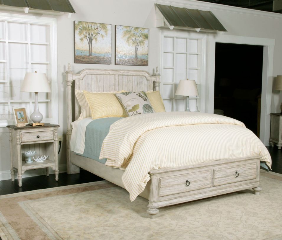 Kincaid Weatherford Westland Storage Poster Bedroom Set in Cornsilk