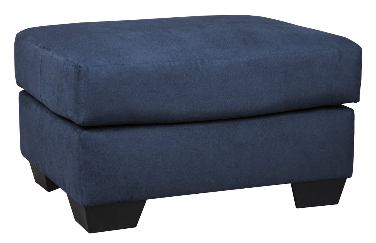 Darcy Ottoman in Blue 7500714 FedEx/UPS