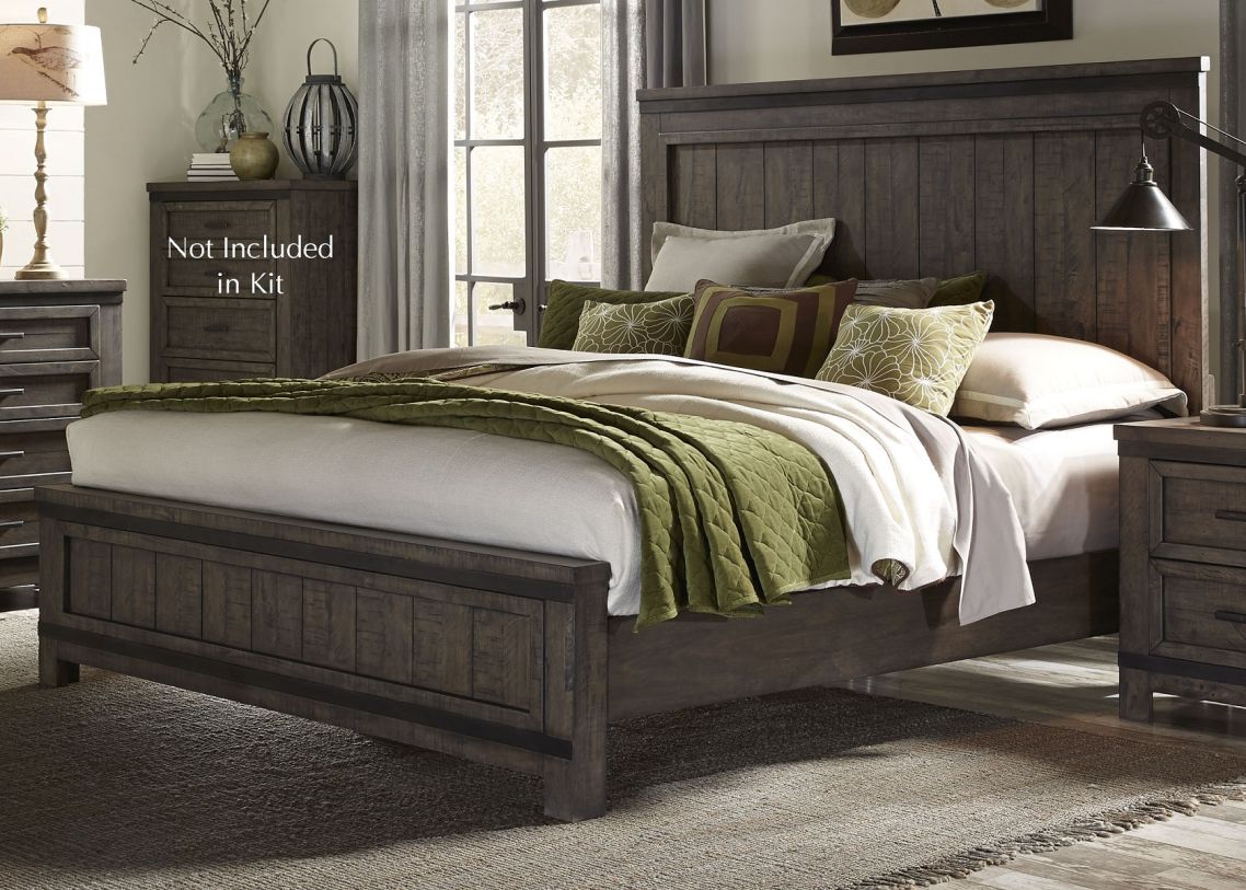 Liberty Thornwood Hills Queen Panel Bed in Rock Beaten Gray 759-BR-QPB  EST SHIP TIME APPX 4 WEEKS