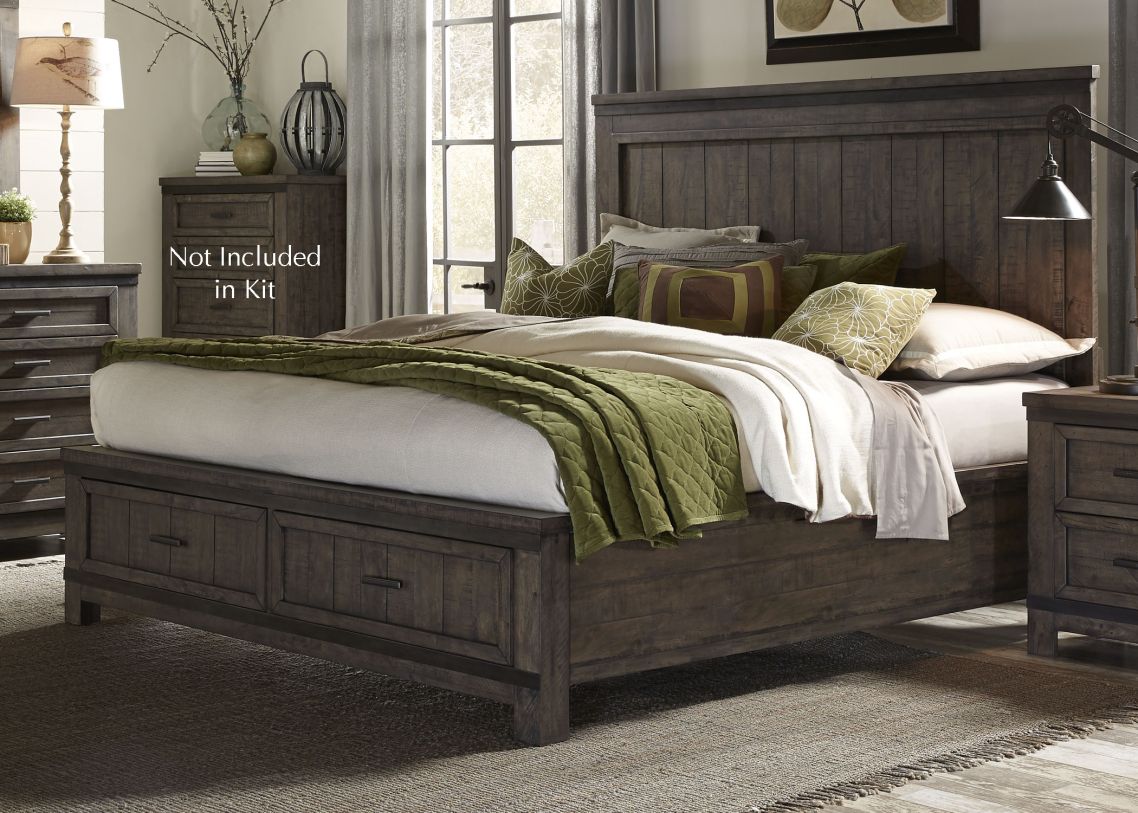 Liberty Thornwood Hills Queen Storage Bed in Rock Beaten Gray 759-BR-QSB  EST SHIP TIME APPX 4 WEEKS