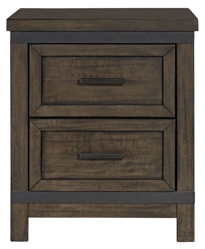 Liberty Furniture Thornwood Hills 2 Drawer Nightstand in Rock Beaten Gray 759-BR60  EST SHIP TIME APPX 4 WEEKS