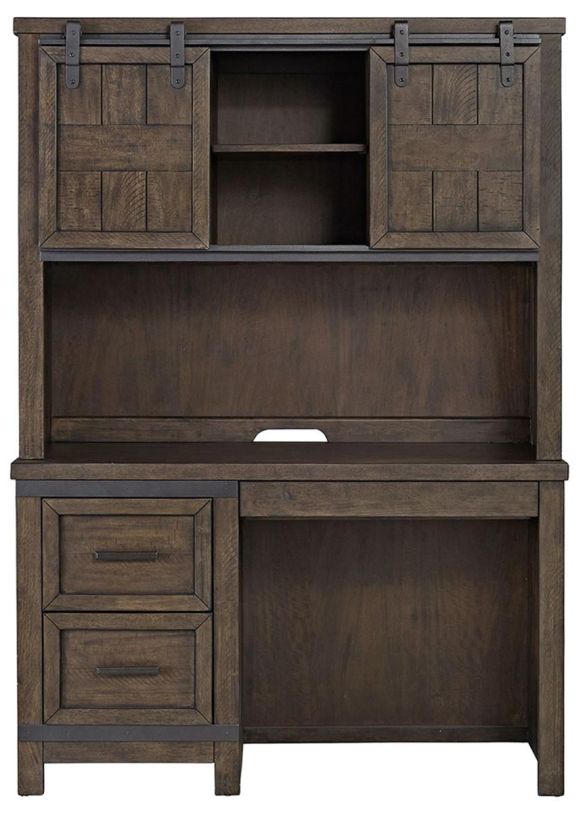 Liberty Furniture Thornwood Hills Student Desk with Hutch in Rock Beaten Gray 759-YBR-SD  EST SHIP TIME APPX 4 WEEKS