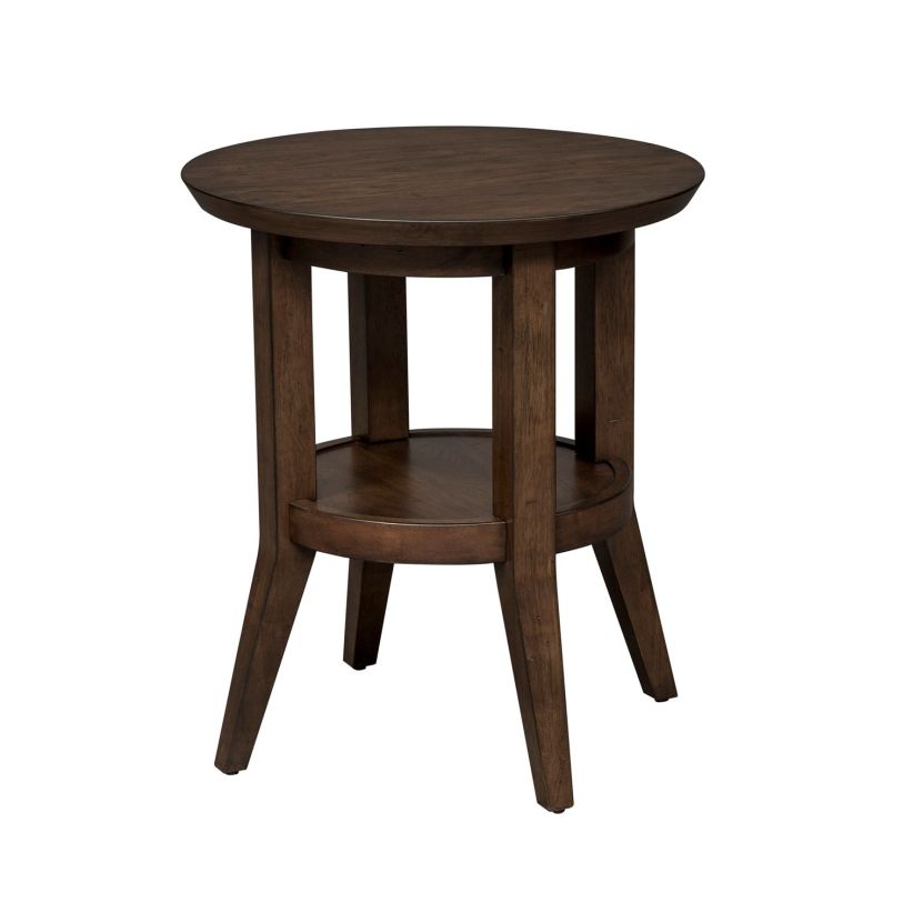 Liberty Furniture Ventura Blvd Round End Table in Bronze 796-OT1021  EST SHIP TIME APPX 4 WEEKS