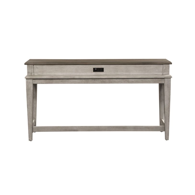 Liberty Heartland Console Bar Table in Antique White 824-OT6836  EST SHIP TIME APPX 4 WEEKS