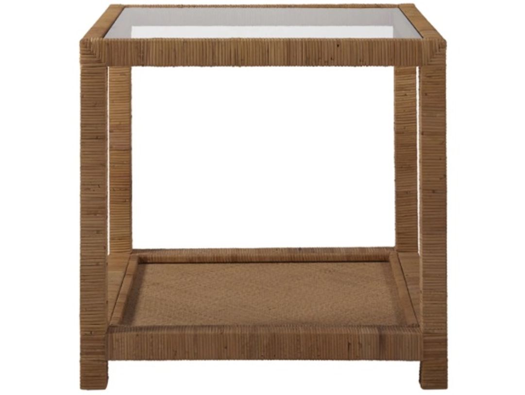 Universal Coastal Living Escape Long Key End Table in Rattan 833808  PROMO