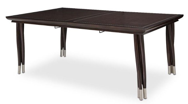 AICO Paris Chic Rectangular Dining Table in Espresso 9003000-409