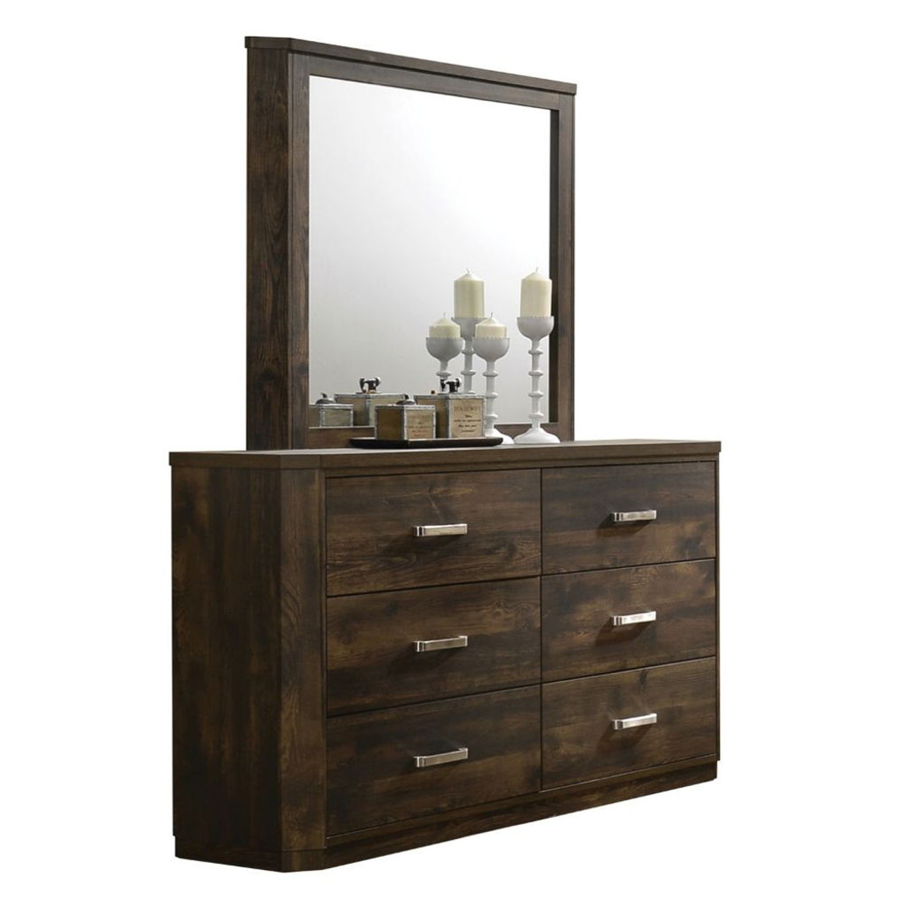 Elettra – Mirror – Rustic Walnut