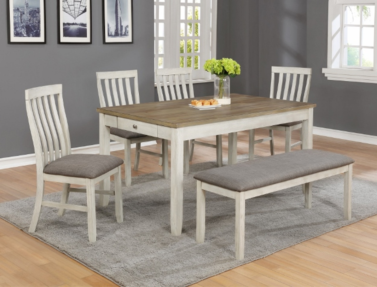 Nina Dining Room Set in White