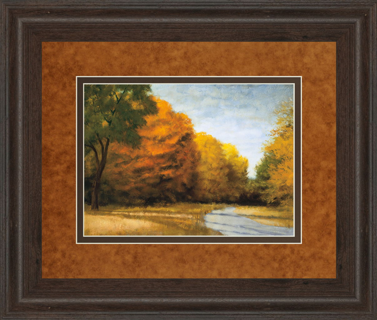 Evening Walk By Robert Striffolino – Framed Print Wall Art – Orange