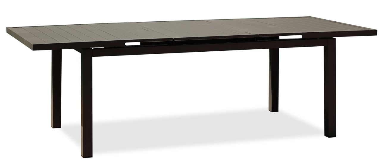 Whiteline Modern Living Alum Outdoor Extendable Dining Table in Gray DT1567-GRY