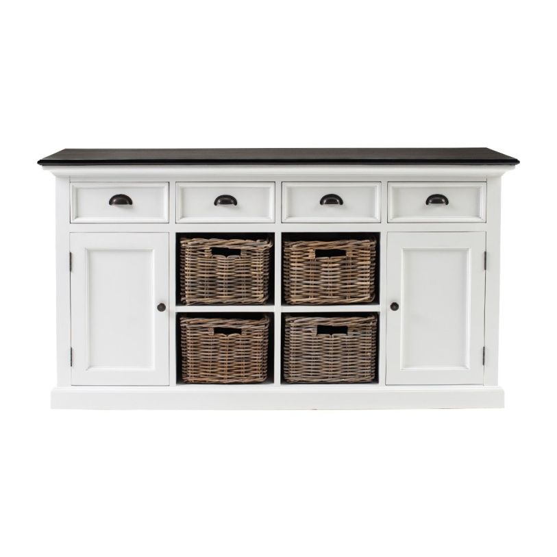 Nova Solo Halifax Contrast Buffet with 4 Baskets in Classic White B189CT