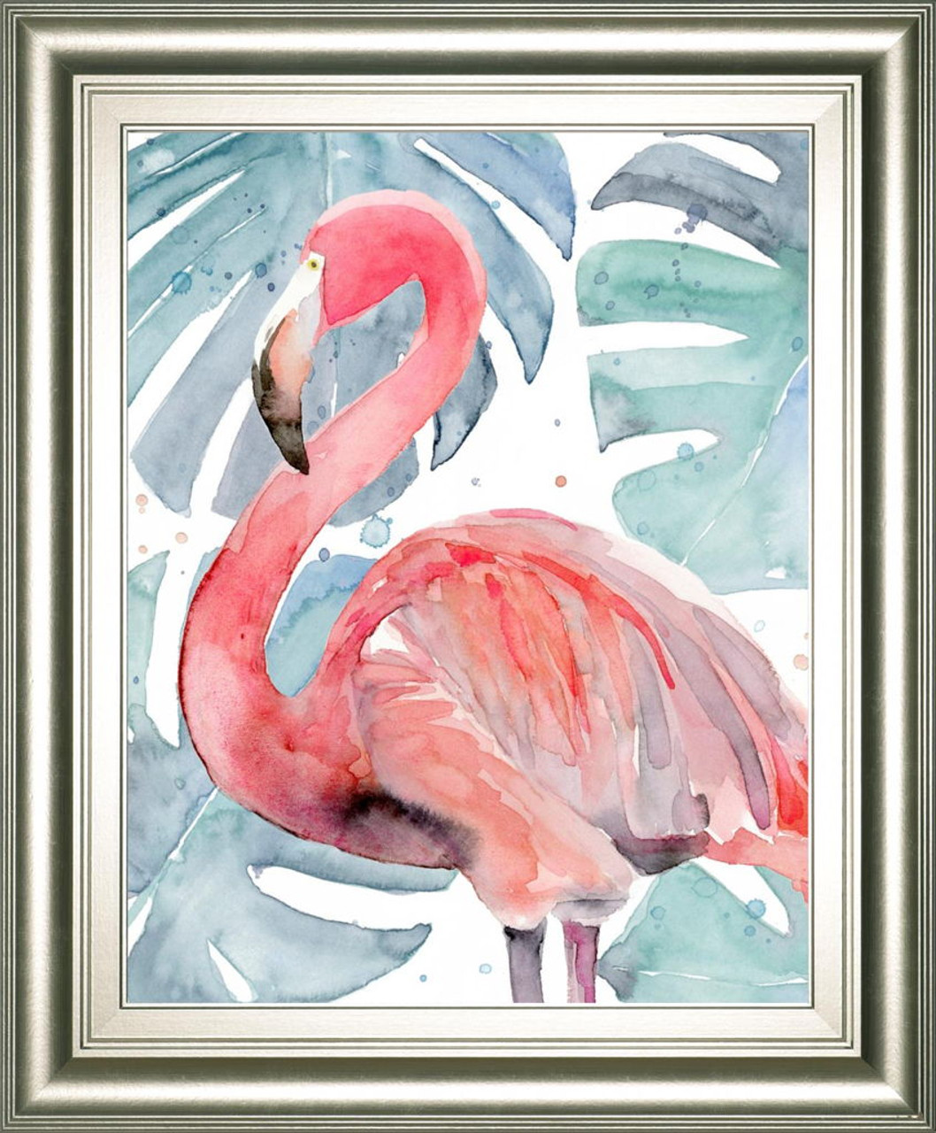 22×26 Flamingo Splash II By Annie Warren – Pink