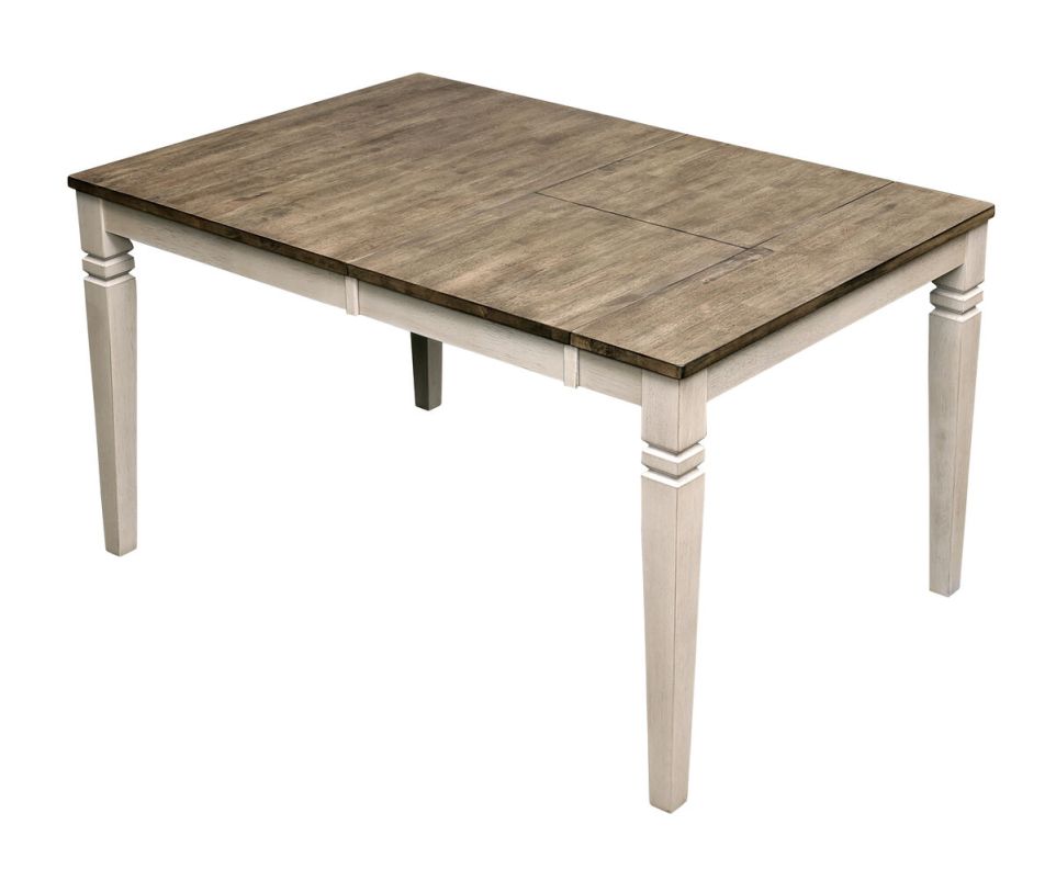 Beacon Leg Table in Peppercorn/Smokey White BEAPW6020