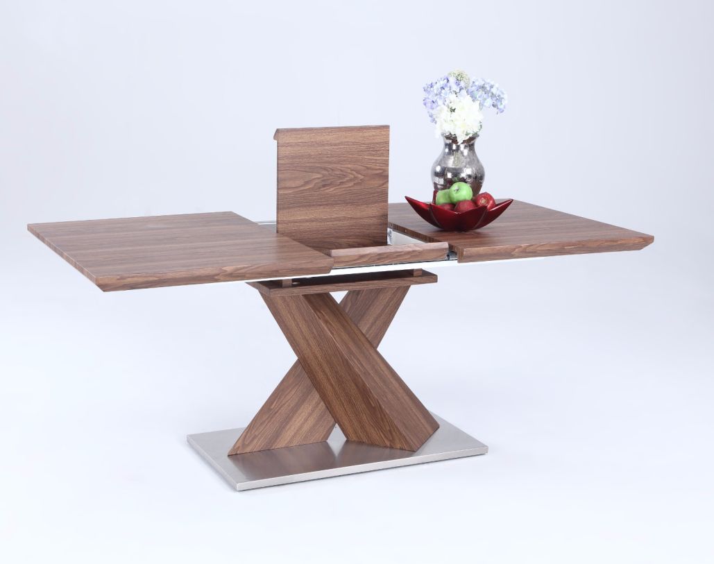 Chintaly Bethany Pedestal Dining Table in Walnut BETHANY-DT