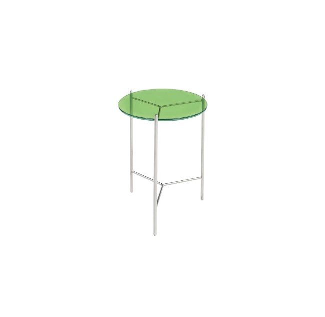 Bellini Bolt 21 Glass End Table in Green  PROMO