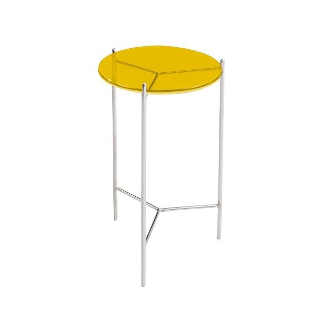 Bellini Bolt 24 Glass End Table in Yellow  PROMO