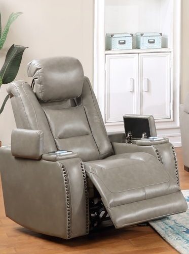 New Classic Breckenridge Glider Recliner in Gray L3183-13-LGY