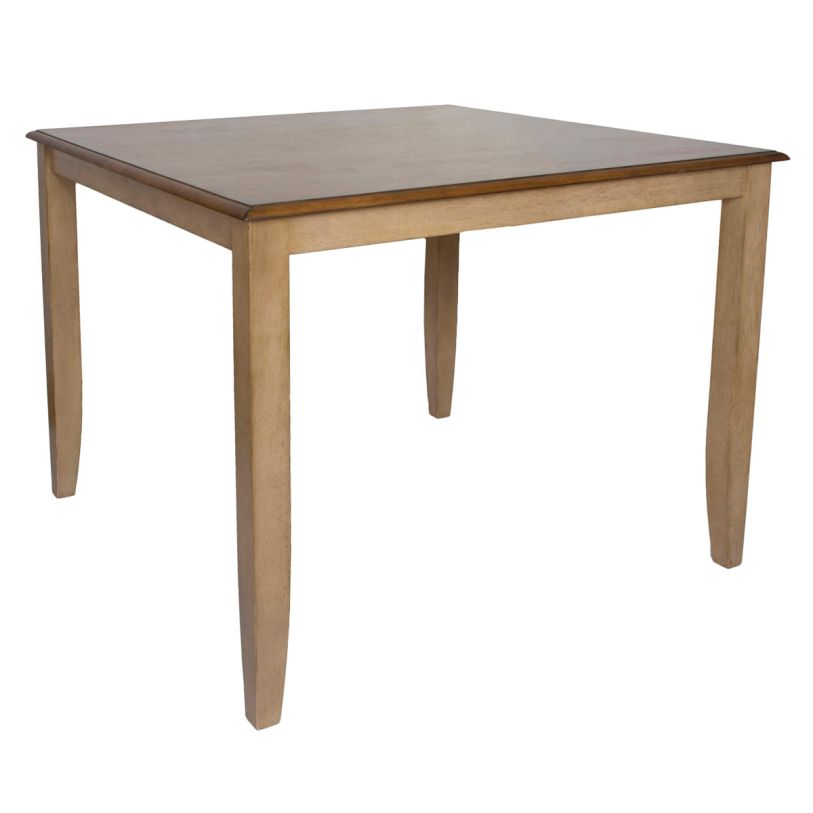 Sunset Trading Brook Square Counter Height Dining Table in Pecan and Wheat DLU-BR-TL-4848-PW-CAFE