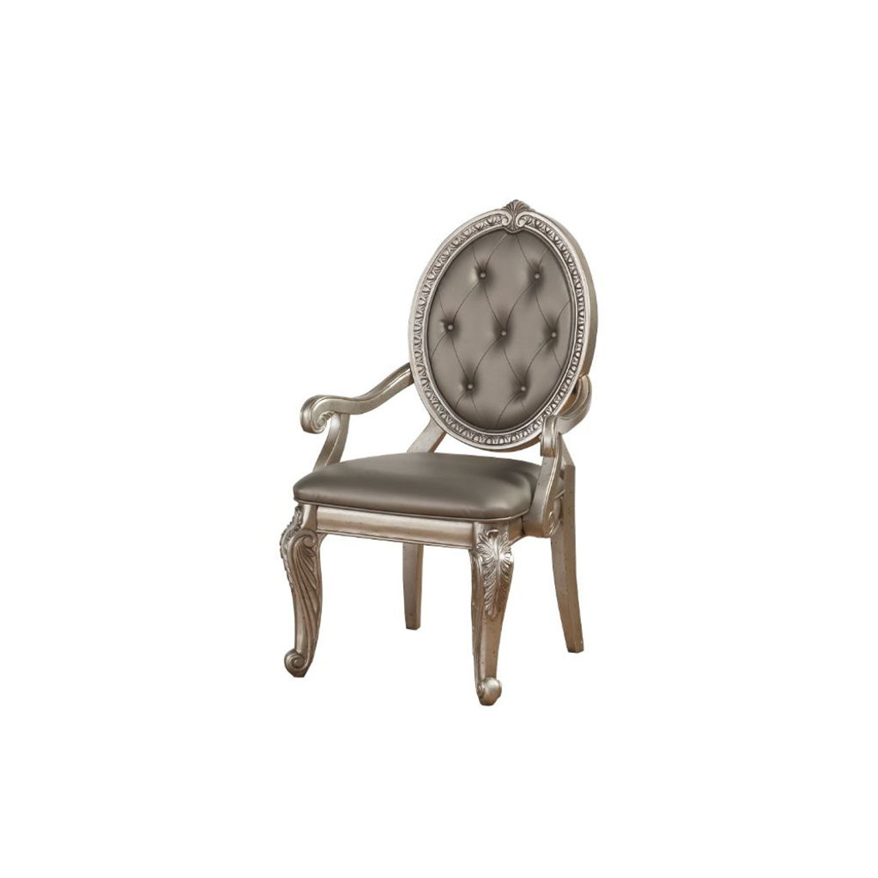 Northville – Chair (Set of 2) – PU & Antique Silver