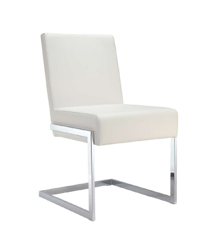 Casabianca Home Fontana Eco-leather Dining Chair (Set of 2) in White CB-F3131-W