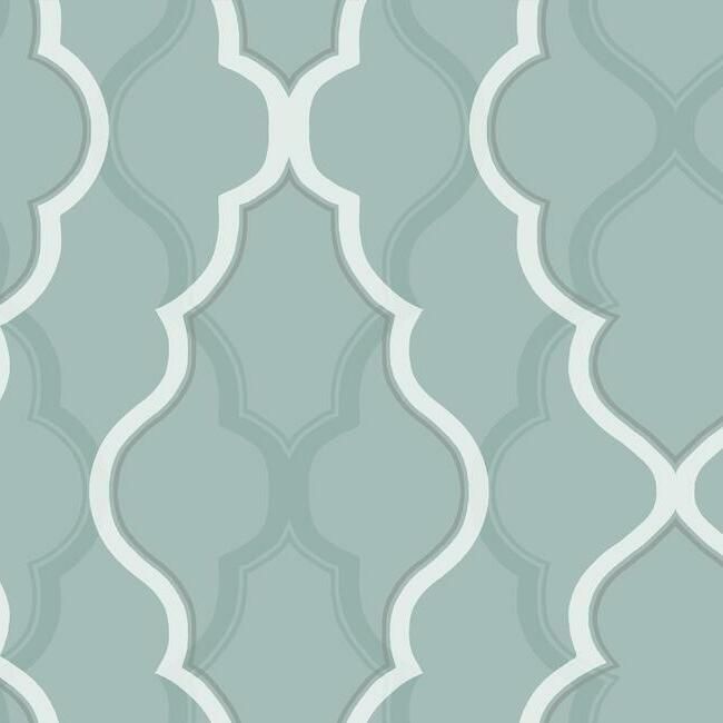 York Candice Olson Modern Artisan II D83 Double Damask Wallpaper in Teal CI2394 (Double Roll) FedEx/UPS