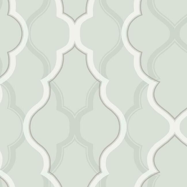 York Candice Olson Modern Artisan II D83 Double Damask Wallpaper in Silver CI2397 (Double Roll) FedEx/UPS