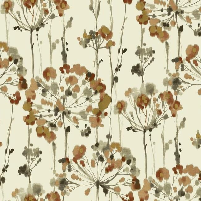 York Candice Olson Modern Artisan II D83 Flourish Wallpaper in Orange CN2105 (Double Roll) FedEx/UPS